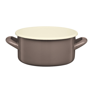 Rondel emaliowany gładki GORDON 16cm brąz